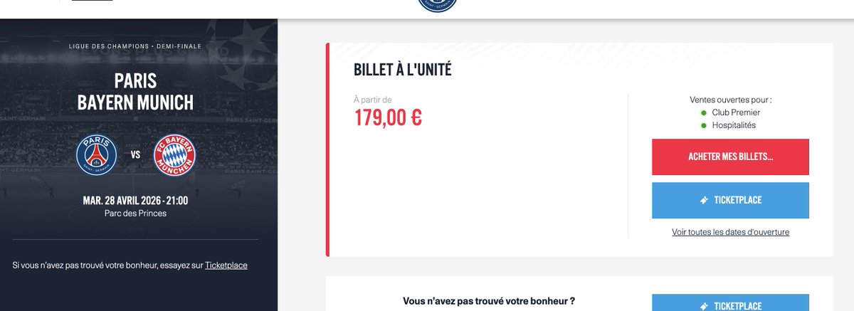 Infos Paris Billetterie tweet media