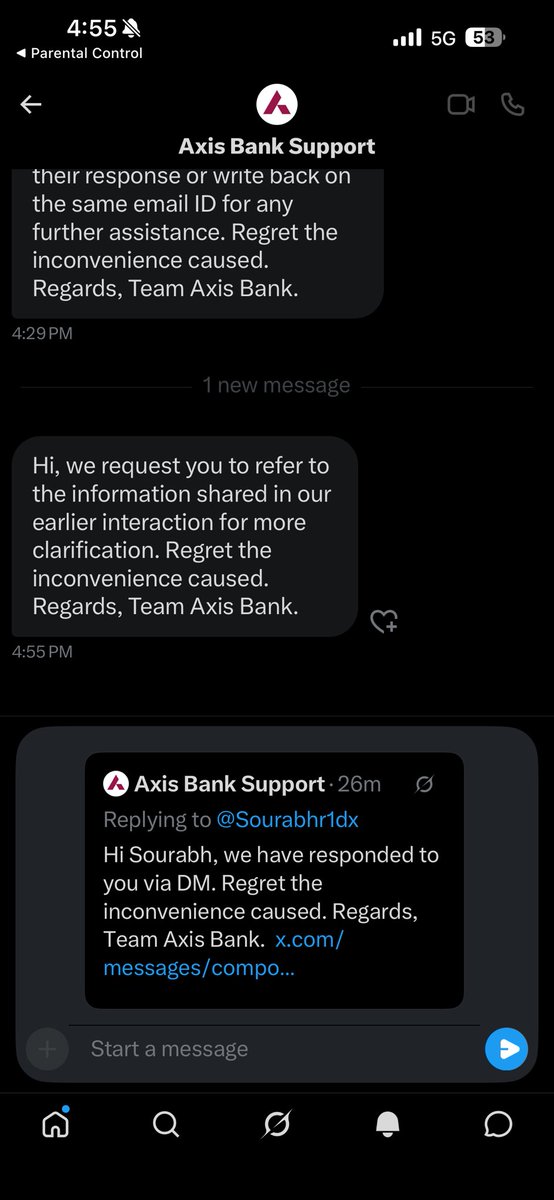Sourabhr1dx's tweet image. It's 6:30 PM &amp;amp; @AxisBank now says "Note made"! 🚨

Stop this note-making drama! My Grandpa needs his surgery fund NOW. You have sent 8 useless replies since morning while a life hangs in balance. 

Total Harassment! @RBI @PMOIndia @nsitharaman @jago_grahak_jago #AxisBank