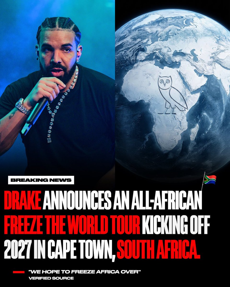 bradleynaaier's tweet image. Drake is performing in South Africa! 🦉🧊🇿🇦

#iceman #drake @Drake
