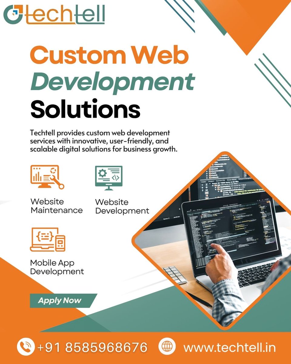 techtellinfo's tweet image. Custom web &amp;amp; app solutions that drive real business growth 
Let’s build your digital future today.
📞 +91 8585968676
🌐 techtell.in
#WebDev #AppDevelopment #TechIndia #Startup #DigitalSolutions #WebsiteDesign