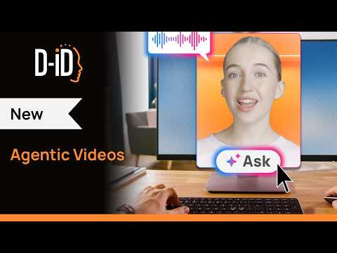 PRNewswireIL's tweet image. D-ID #Launches '#Agentic #Videos', #Turning #Passive #Content into #Interactive #AI #Experiences tinyurl.com/2mmbwets @D_ID_