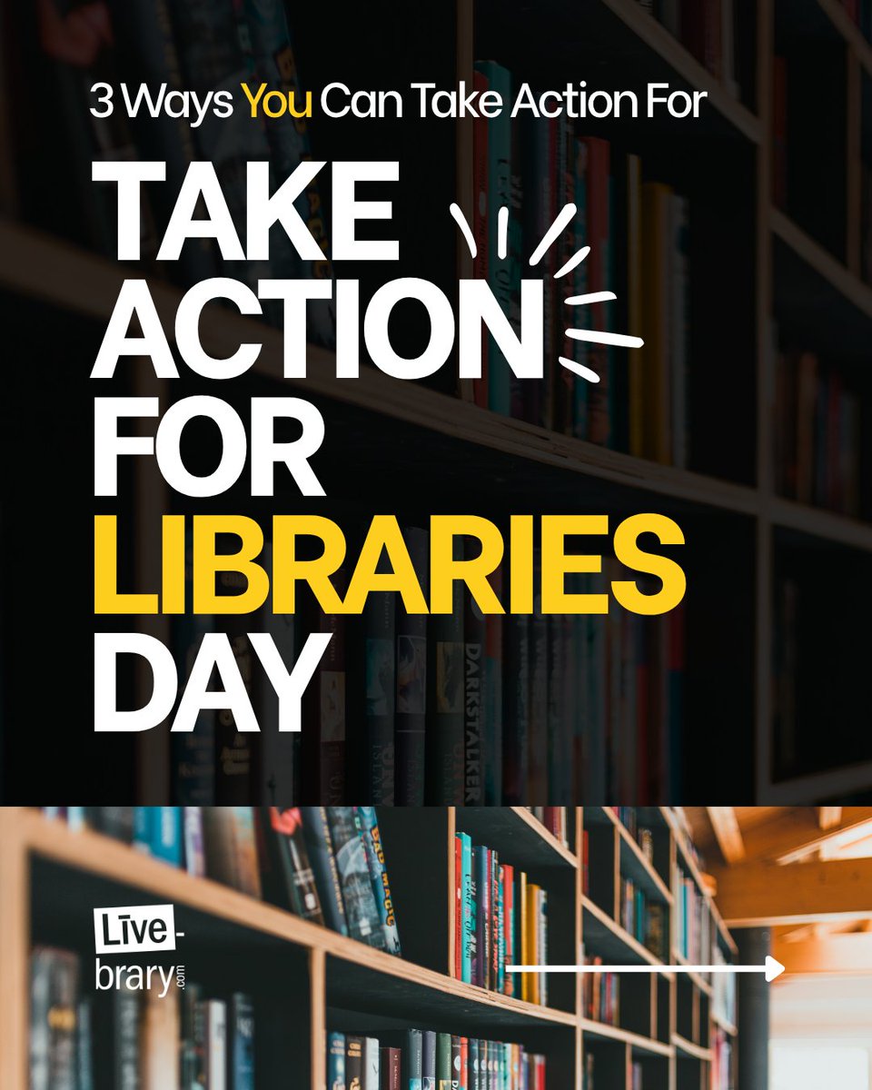 livebrary's tweet photo. Today is #TakeActionForLibrariesDay
Here are a few ways you can take action for your public library today, from your phone:
1️⃣Become a NYLA library advocate
2️⃣Contact your Representatives about library funding and the freedom to read
3️⃣Register to vote at https://t.co/hGfzz1sGlt https://t.co/7cVDmT26yW
