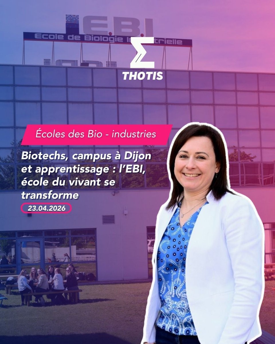 thotismedia's tweet image. #Conférence 🗞️  Biotechs, campus à Dijon et apprentissage : l’EBI, école du vivant se transforme

Trente ans après sa création, l’École de Biologie Industrielle (EBI) réinvente son modèle. 
👉: thotismedia.com/biotechs-campu…

#Ingénieurs #ingénieur #écoleingénieurs