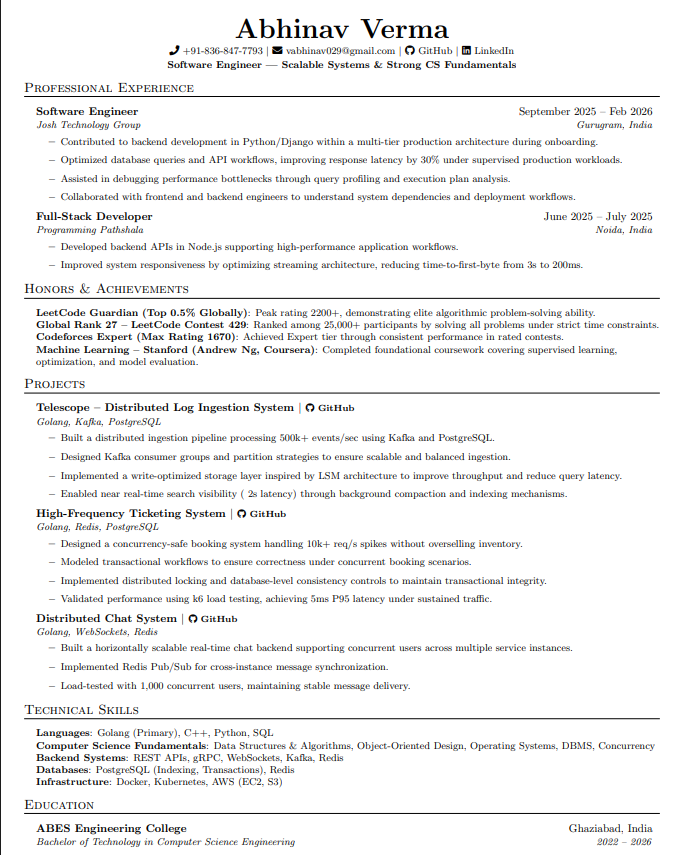 AbhiVerma0205's tweet image. I'm looking for a 2026 Internship/Fulltime role  
Systems Engineering mindset with hunger to take on tough challenges  
Drop a DM or Comment if interested! Reposts would be appreciated.
#google #software #softwareengineering #opentowork