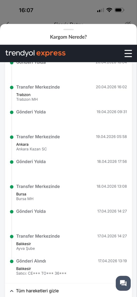 lalih34's tweet photo. @Trendyol kargomu neden şehir şehir gezdiriyorsunuz ücretsiz Doğu Anadolu turunumu kazandı? Keşke o turu kargoma değilde direk bana verseydiniz, benim daha çok ihtiyacım var 😀
Balıkesirden çıkıp şu kadar şehiri ben gezmedim
#kargom #doğuturu https://t.co/NF7fb6ysP1