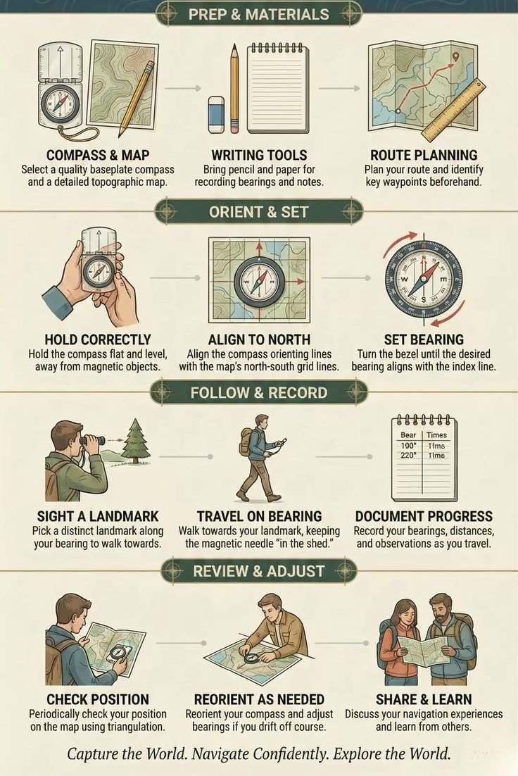 HOW TO USE A BASIC COMPASS