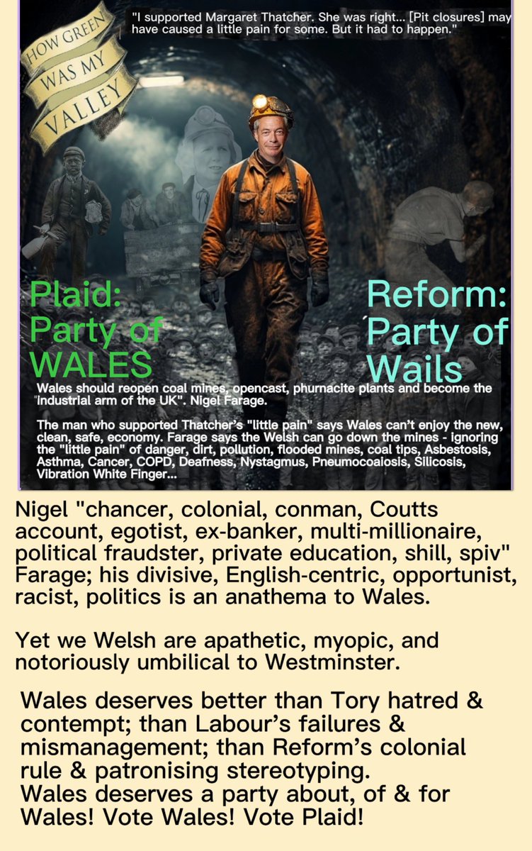 ViscountScudder's tweet image. The beautiful Dare Valley Country Park was once a colliery. According to Far-right... I mean Farage... it should be so again.
Vote @Plaid_Cymru to keep English colonialism out of #Cymru

#Cynon #Aberdare #Hirwaun #MountainAsh #Abercynon #Cwmdare #Cwmbach #Rhigos #Aberaman