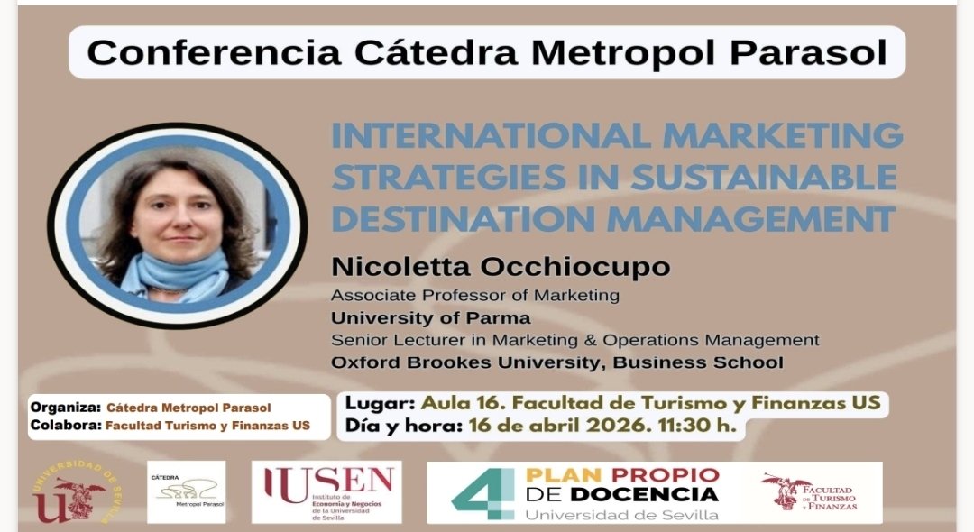 CatedraMetropol's tweet photo. La @CatedraMetropol de @unisevilla, @Setas_deSevilla y @Hotels_Sevilla, organizó el pasado 16 de abril una conferencia en la @us_ftf, impartida con brillantez por la profesora Nicoletta Occhiocupo, de las Universidades @oxford_brookes (Oxford-Reino Unido) y @unipr (Parma-Italia). https://t.co/CCZpEpax70
