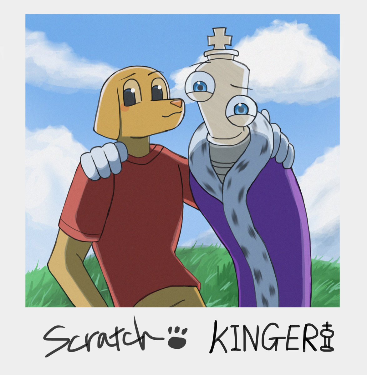 スクラッチとキンガー
同僚であり相棒🦮♟️
#Scratch #Kinger #tadc