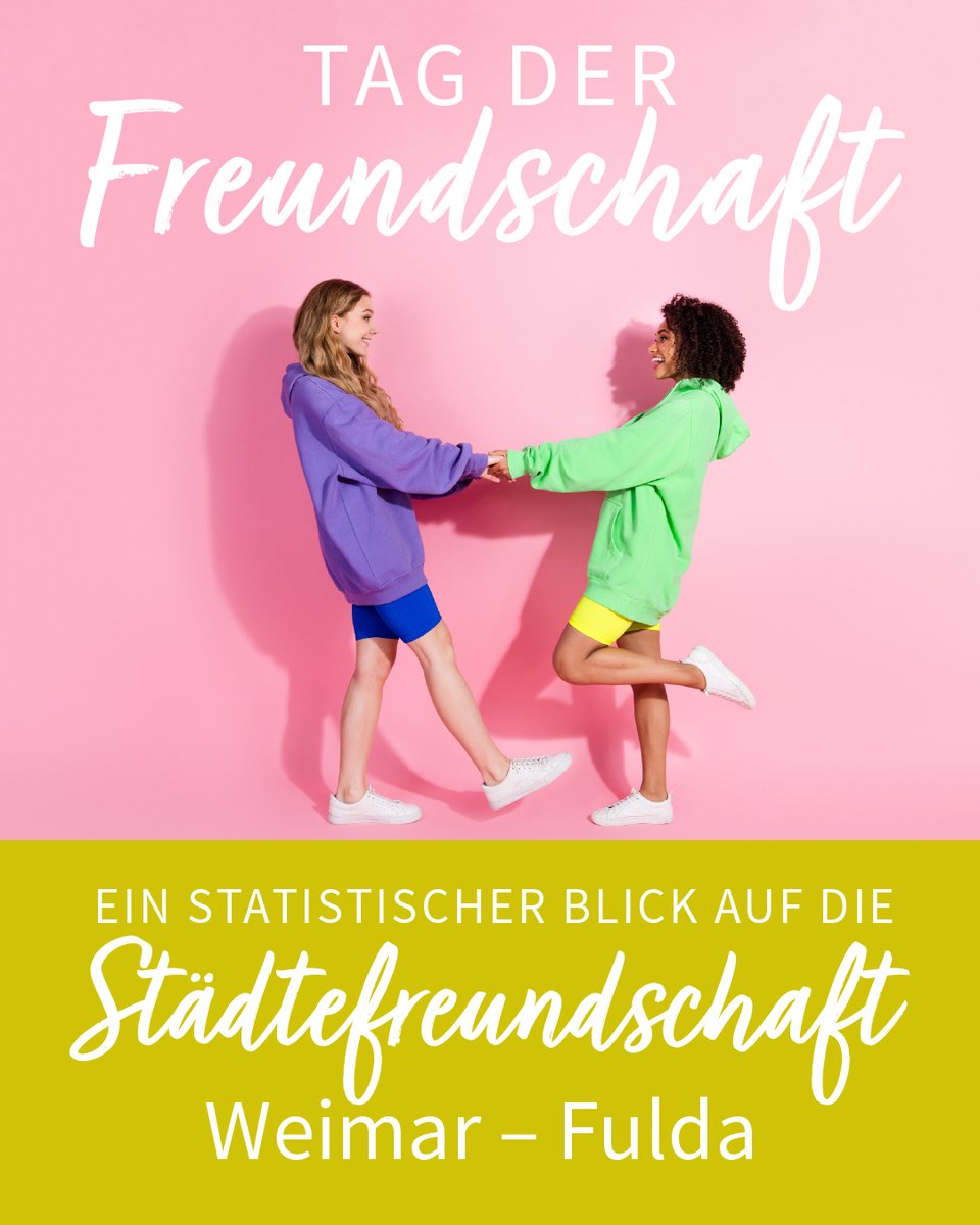 Statistik_TLS's tweet image. Die Städtefreundschaft #Weimar – #Fulda.

Zum Welttag der #Partnerstädte am 26. April, siehe: statistik.thueringen.de/presse/2026/pr…
