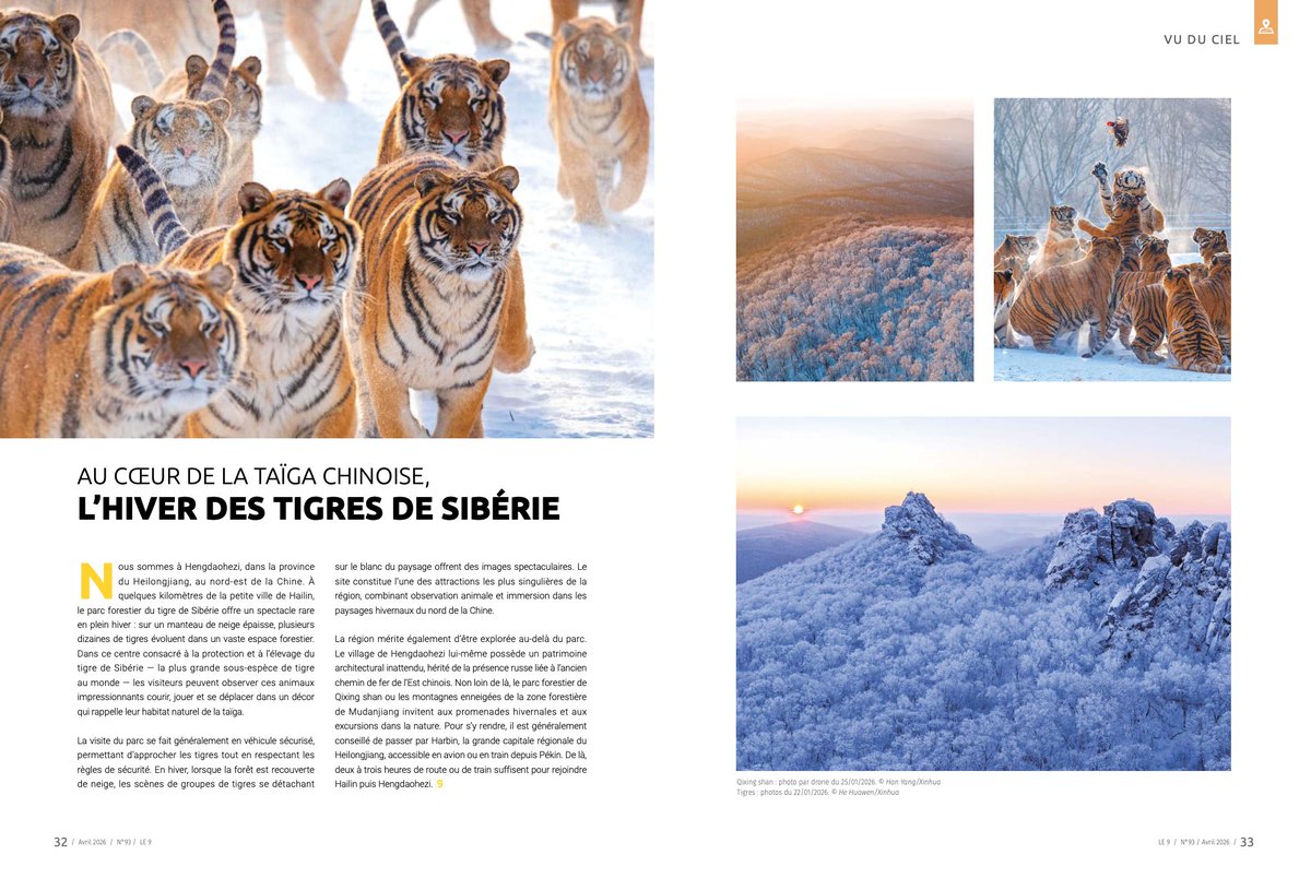 Le9Magazine's tweet photo. Le numéro du 9 du mois d’avril est disponible ! Retrouvez notre dossier consacré à la révolution écologique en Chine https://t.co/TODT44upZm