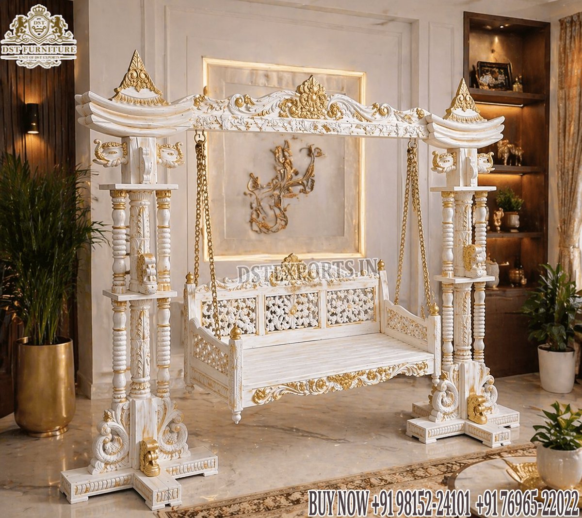 DstFurniture's tweet image. #Large #Size #White #Gold #Peacock #Swing #for #Indian #Homes
#Swings #HandcarvedJhula #WoodenSwing #SwingSofa #HomeFurniture #IndoorSwing #Jhula 
#HomeDecor #Onjhal #DstExports #Manufacture #Sale #Australia
📷+9186753-33339📷dstexports28@gmail.com wa.link/rhbk2a