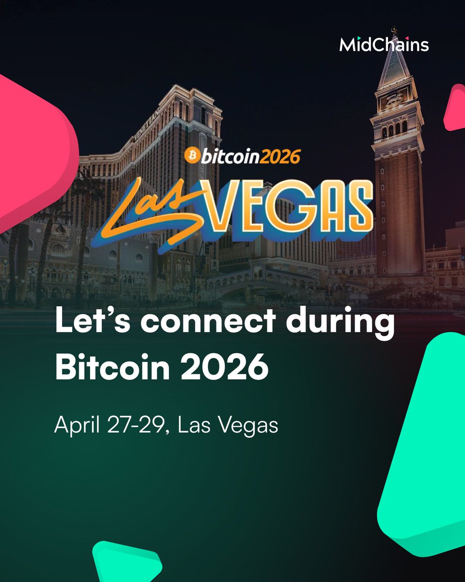 MidChains_'s tweet photo. Bitcoin has crossed the floor.

From retail roots to boardroom strategy. Bitcoin 2026 is where that shift becomes undeniable.

Builders, policymakers, institutions shaping what’s next.

MidChains will be in the room.

🗓 Apr 27–29
📍 The Venetian Las Vegas https://t.co/d61ZSODUx9