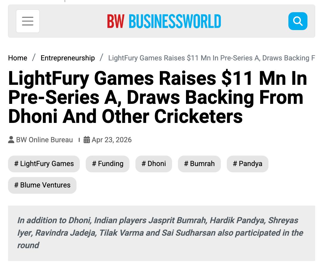 moonlite_10's tweet photo. $11M might not sound huge compared to global gaming rounds, but for an Indian egaming company targeting eCricket, it’s a strong starting point with the right kind of backing. #eCricketLightFury https://t.co/AEufKiAVlK