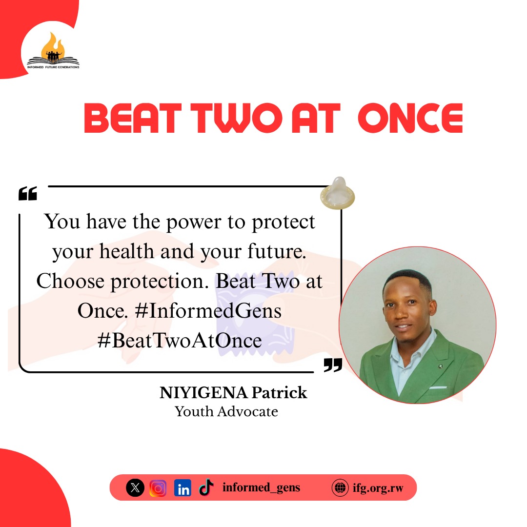 informed_gens's tweet image. Don’t let a moment of pressure lead to long-term consequences. You have the power to protect your future. Choose your future over temporary desires.

#InformedGens 
#BeatTwoAtOnce 

@VickyChuwa @Winnie_Byanyima @UNAIDSRwanda @CMuvunyi @belyse_k