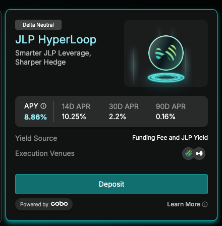 vectis_finance's tweet photo. Trading activity is heating up as the market recovers, driving the performance for the JLP HyperLoop strategy. 📈

Wondering where the yield actually comes from?
 🔹 $JLP  fees
 🔹 Funding fees from hedging on @HyperliquidX https://t.co/nKZ1RpAN2G