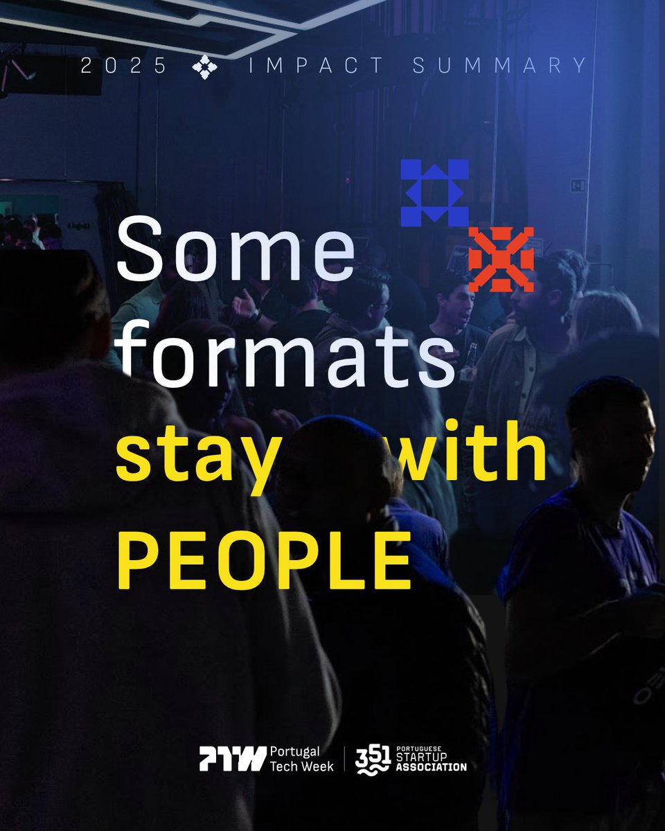 PT_TechWeek's tweet photo. The strongest event formats do more than attract attention.
They stay in people’s minds.

That is what makes PTW valuable for sponsors this year.

Let’s talk. https://t.co/SgyzHF9hYX

#portugaltechweek #351startups https://t.co/kceiVNCeBe