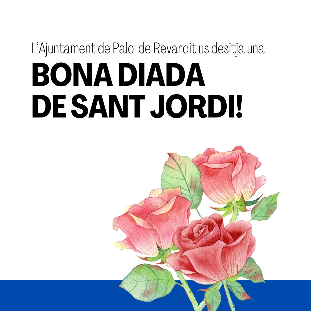 ajPalol's tweet photo. L'Ajuntament de Palol de Revardit us desitja una bona diada de Sant Jordi! https://t.co/Xm7EWZx1Br