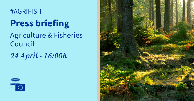 EUCouncilPress's tweet photo. ‼️Friday 24 April at 16.00

📝OFF-the-record press briefing in hybrid format ahead of the Agriculture and Fisheries Council of 27 April 2026  #AGRIFISH 

⏱️Deadline to register: Friday 24 April at 15.00

Instructions👇
https://t.co/5vJ5t1SjCD https://t.co/yvUgKBkoLg