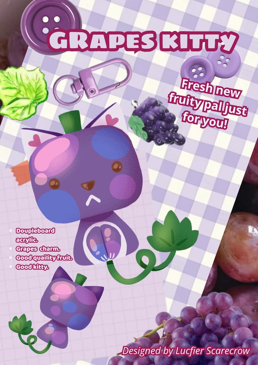 OzsScr's tweet image. Fruity kitties!! 🍓🍇🍊🍏🐱
From Fruity pals set! 🐱🐶
#origin #art #merch #fruit #cat #summer