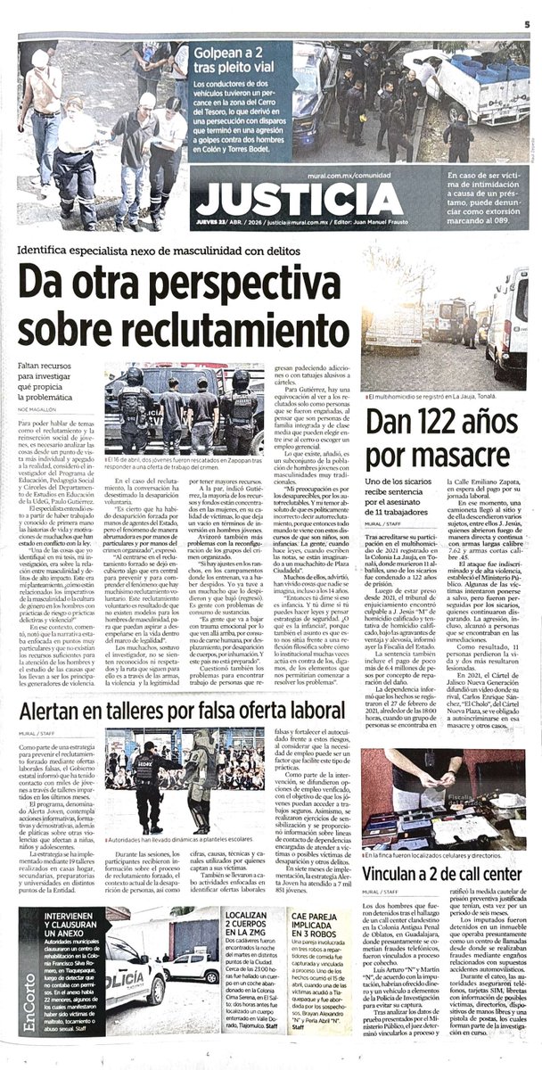 Buenos días. #ComunidadPonchoMarròn

Apoya en Chihuahua por su cuenta, sin saber de estadounidenses
Estuvo el Ejército i sin coordinación !

Defensa dice que dio
'seguridad periférica;
SRE reclama a EU por operativos de CIA.

Elementos de la Secretaría de la Defensa Nacional