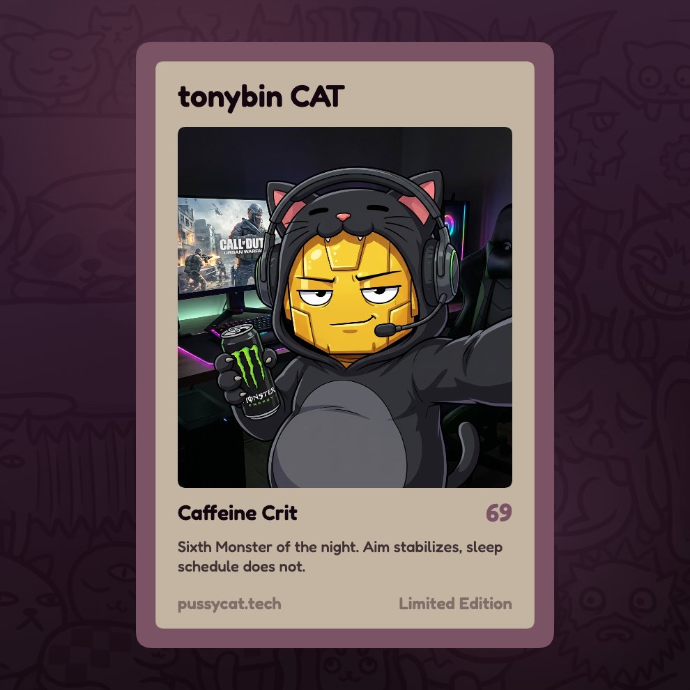 Tonybin36's tweet photo. I'm done with this bear market

From now on I'm a full-time cat @pussycattech https://t.co/JuhdVyFKCQ
