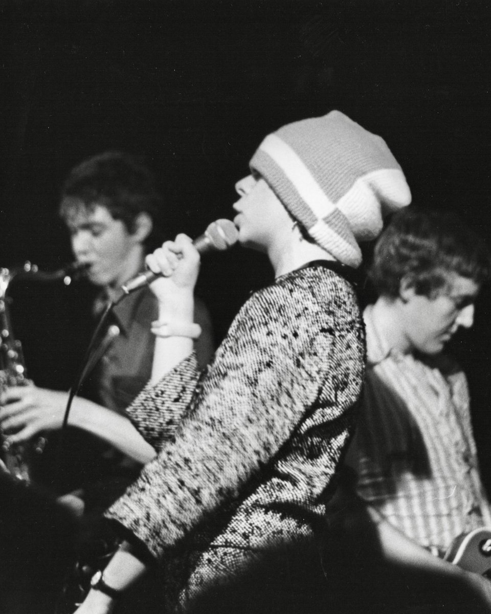 logic_essential's tweet image. When you’re ousted from X-Ray Spex, vowing never to be in another band again but find yourself at The Marquee just a few months later, hiding under your dads winter hat 
.
Are you ready to Wake Up? 1, 2, 3, 4… 🎷🎷
.
#tbt #scrapbookmemories #wakeup #essentiallogic