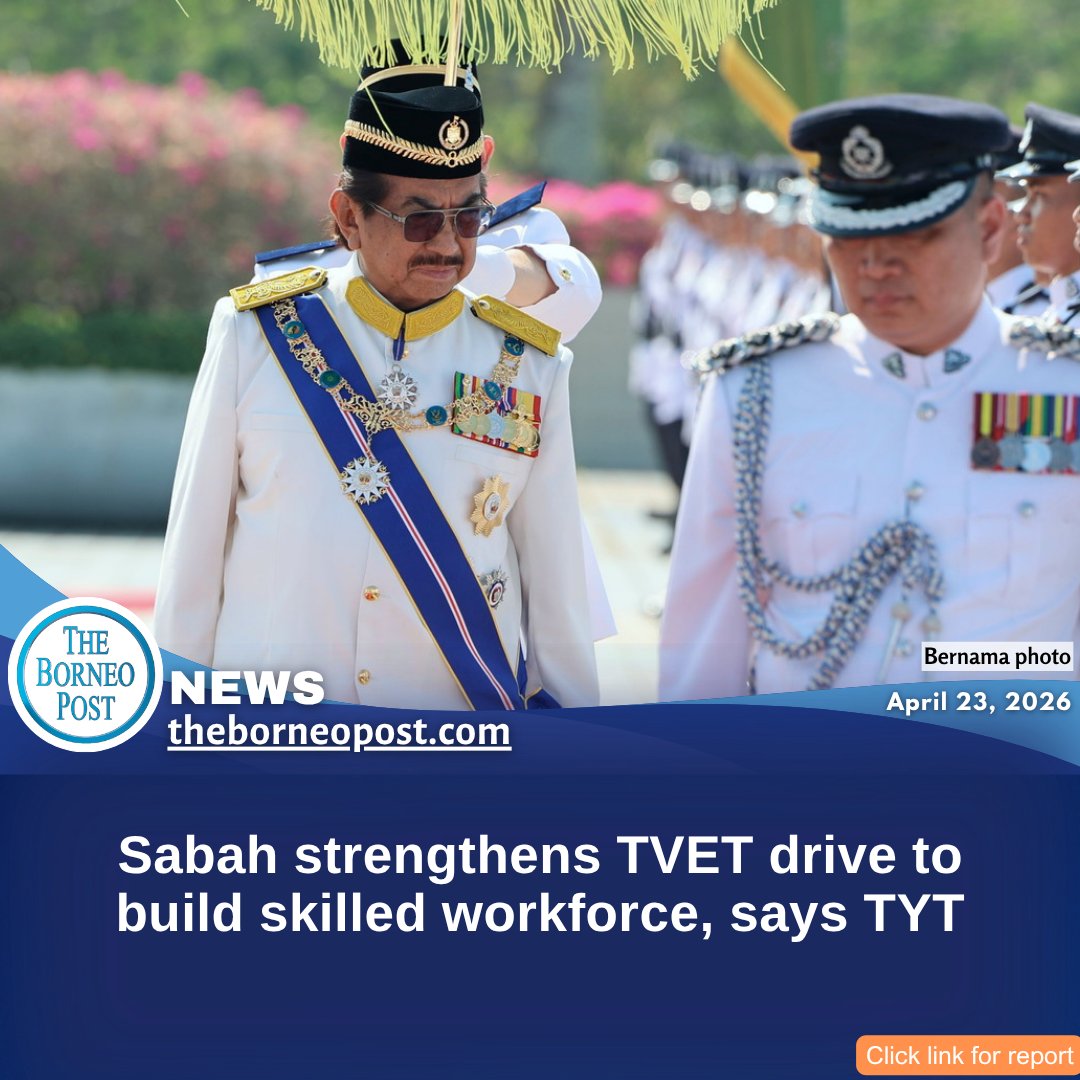 theborneopost's tweet image. Sabah is strengthening its TVET agenda to develop a highly skilled workforce, while also pushing efforts to reduce poverty and narrow the urban-rural development gap under SMJ 2.0.
theborneopost.com/2026/04/23/sab…

#Sabah #TVET #Development #SMJ20
