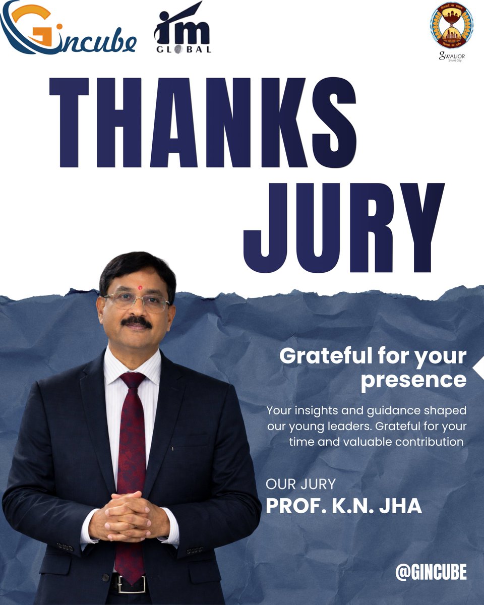 Thank You, Esteemed Jury – Little CEO Grand Finale 2026

Gincube extends heartfelt gratitude to our respected jury members — Prof. K.N. Jha and our distinguished panel — for being a part of the Little CEO Grand Finale.
gincube.org
#LittleCEO #Gincube #IMGlobal