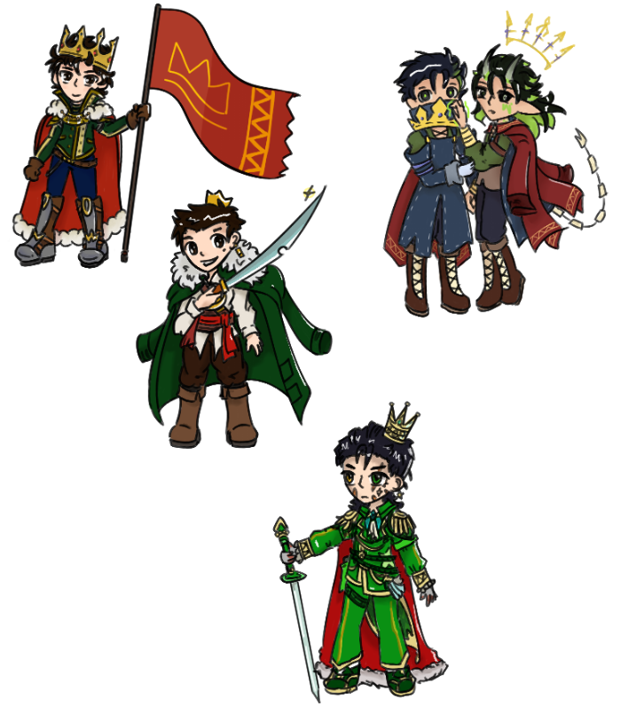 And here's the actual chibi sized simplified version of <a href="/dhannnnn_nn/">Dh★n (⁠｡⁠•̀⁠ᴗ⁠-⁠)⁠✧</a> 's design! Now that I put them side to side, I gotta say... I really really love the variety of the fits <3 everyone is so talented and creative!