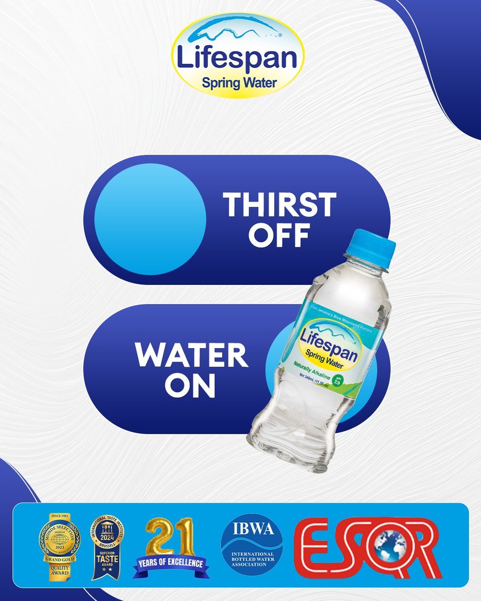 Lifespanjamaica's tweet image. Thirst off. Water on.
Simple habits create better health.

lifespanspringwater.com

#hydration #wellness