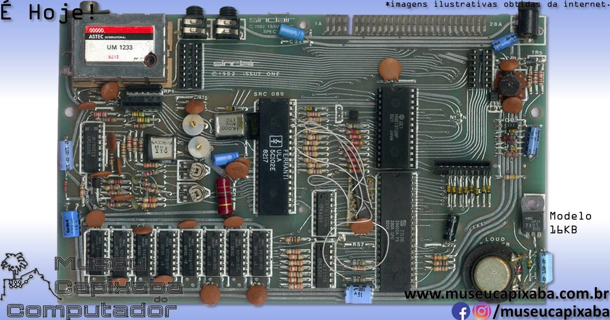 museucapixaba's tweet photo. É hoje! O microcomputador Sinclair ZX Spectrum de 1982.
+em https://t.co/LpL59vP9WX
#MuseuCapixaba #mcc #éhoje #museu #Geek #OnThisDay #ZXSpectrum #Sinclair #Spectrum #ZX81 #RichardAltwasser #RickDickinson #EarlsCourt #TC2048 #TC2068 #Timex #TS2068 #Zilog #Z80 #TK90X #TK95 #C64 https://t.co/cqacO6cIHg