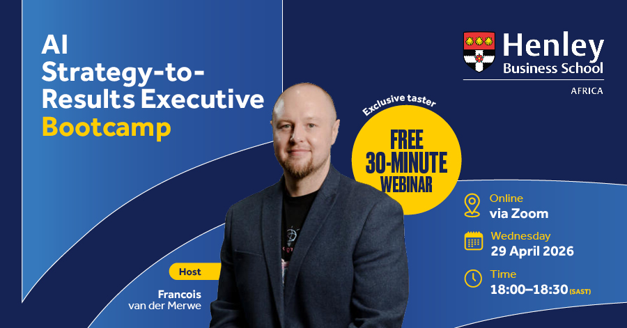 HenleyAfrica's tweet image. Everyone’s talking about AI.
Very few are executing it well.
Stuck in pilots or 'we should be doing more' thinking? This is for you.

Join our 30-min AI Executive Bootcamp:
📅 29 April | 🕙 18:00 | 💻 Online

Register: bit.ly/4syTrET

#AIStrategy #DigitalTransformation