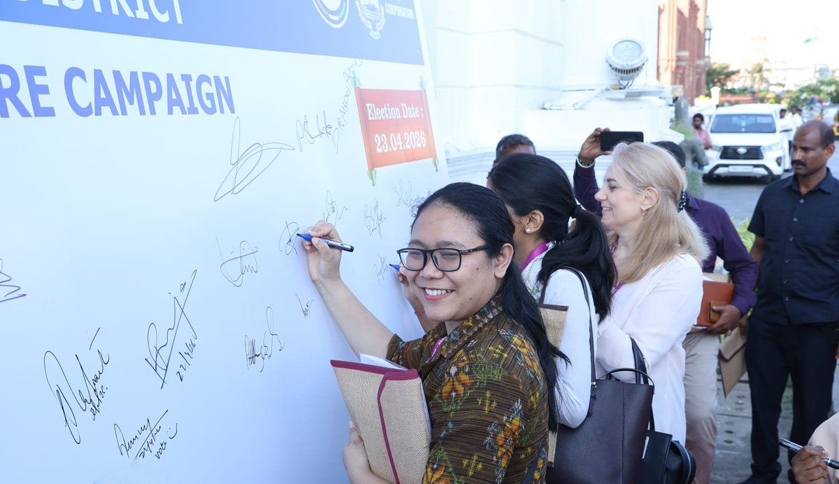 #IEVP2026

“The experience has been both informative and inspiring. The dedication of officials and the robustness of the system are commendable.”

Delegates, as part of the International Election Visitors’ Programme-2026, appreciated the preparations for the ongoing polls in