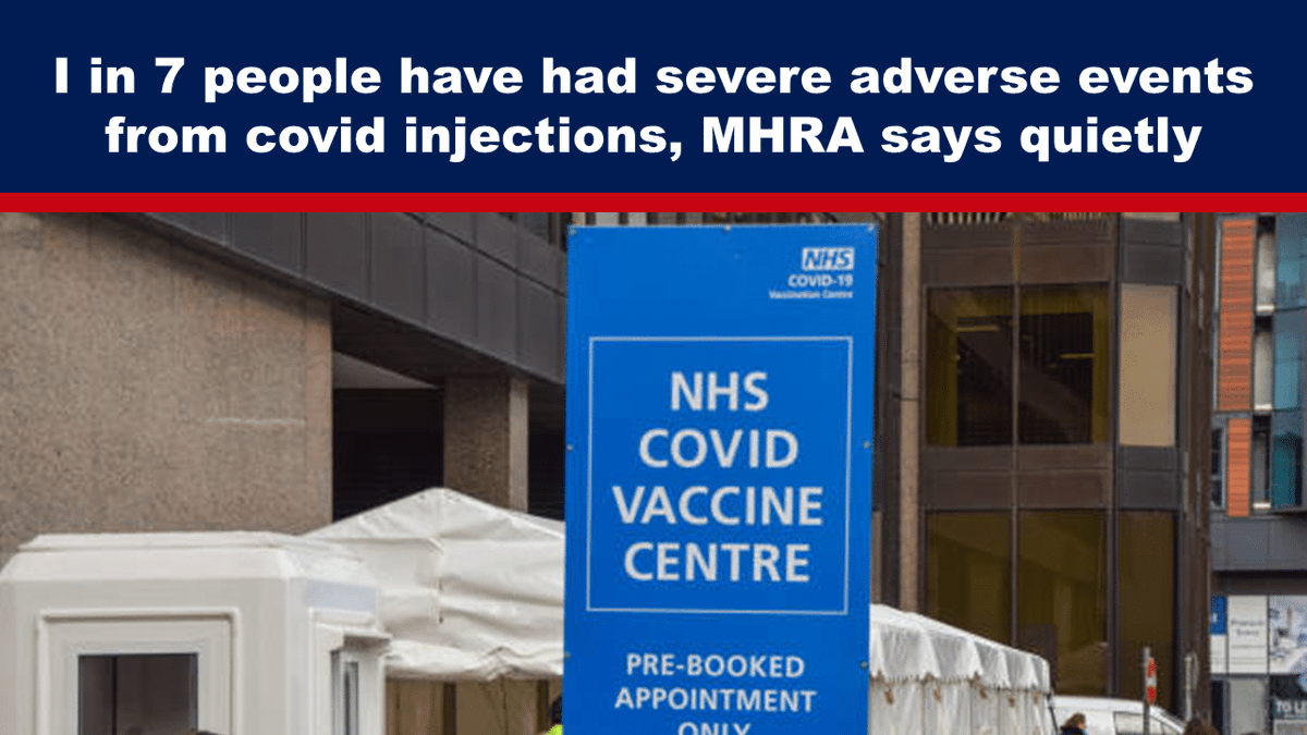 ExposeNewsGB's tweet image. An active surveillance programme established by the MHRA has found that, within two years of the vaccine rollout, 1 in 2 people experienced an adverse reaction and 1 in 7 experienced a severe adverse reaction after covid injections. #Covid #CovidVaccine
expose-news.com/2026/04/22/i-i…