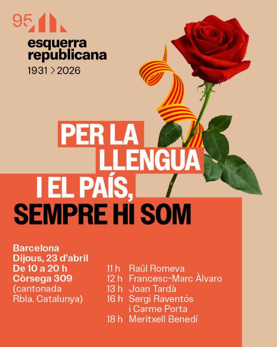 ERC_salut's tweet photo. Molt bona Diada de Sant Jordi per tothom https://t.co/kuWqNW6e26
