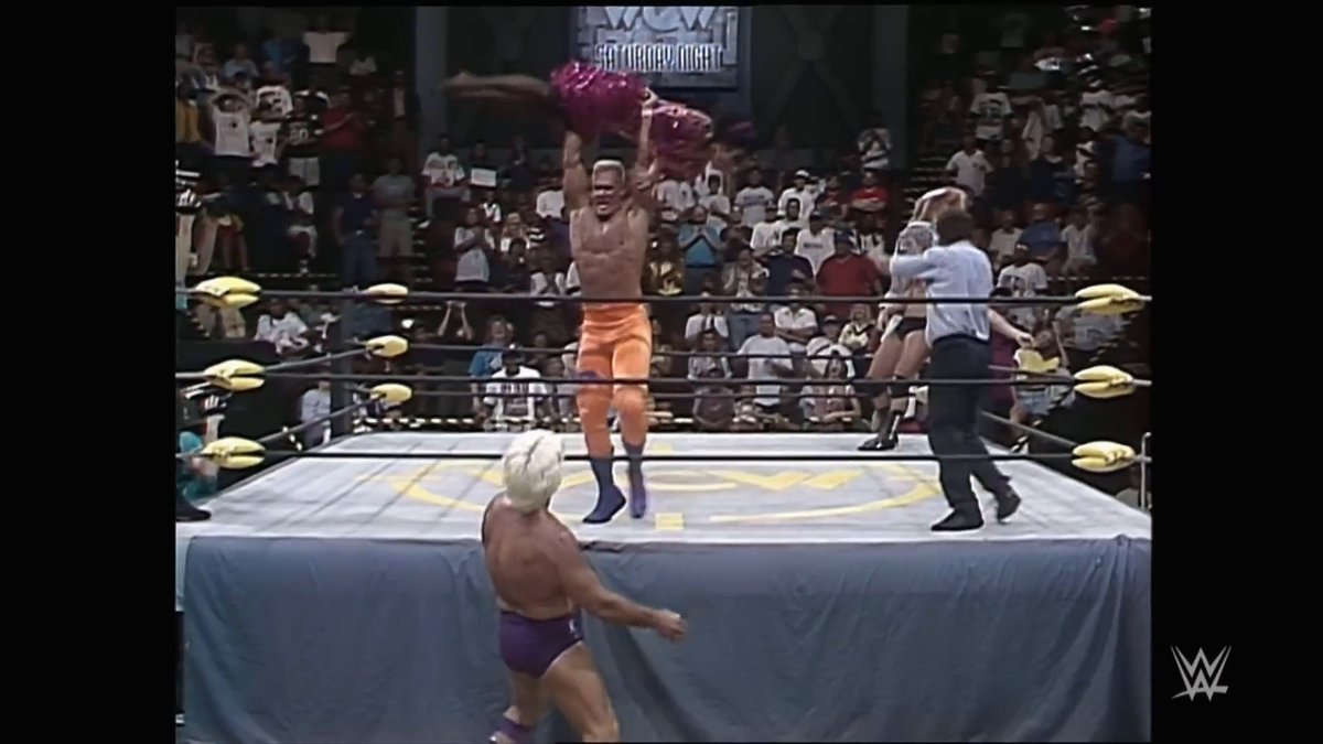 GWE Snapshot: Sting (w/ Steamboat vs Flair/Austin - WCW SN 1994) …ot-style-and-other-stuff.blogspot.com/2026/04/gwe-sn… #wcw #gwe #wcw1994