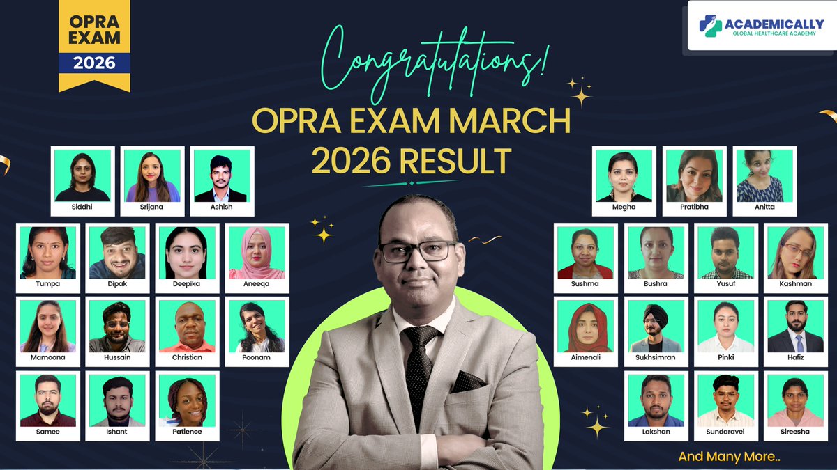 OPRA Exam Results March 2026 🎉

Proud moment as Academically candidates clear the Australian Pharmacist Licensure Exam! From late-night study to global success, this is strategy + perseverance. 🌍💊

Your journey can be next.

#OPRA2026 #australia #pharmacist #Opraexam