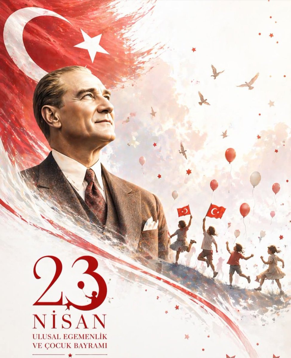 Cumhuriyetimizin kurucusu Gazi Mustafa Kemal Atatürk tarafından 23 Nisan 1920’de TBMM’nin açılışı ile birlikte dünya çocuklarına armağan edilen 23 Nisan Ulusal Egemenlik ve Çocuk Bayramı kutlu olsun. 🇹🇷 

#EnGüzelBayram | #23NisanKutluOlsun.