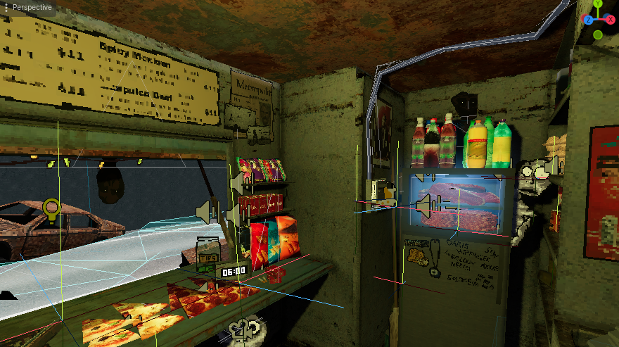 Some behind the scenes of the Foodtruck!
Yes, these things are always watching you.

#gamedev #horrorgame