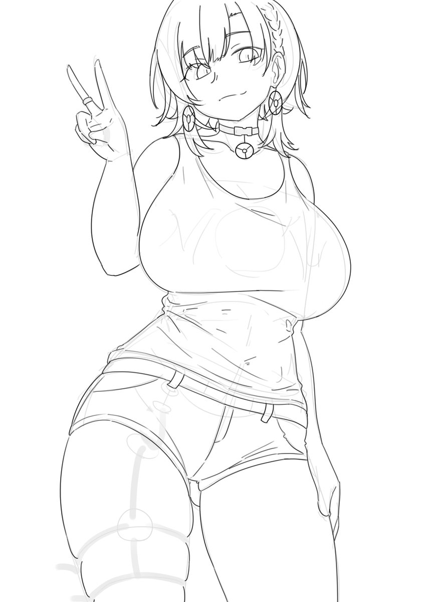 ちはちゃんも描いてる
え？太い？