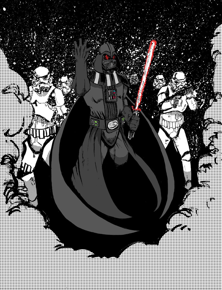 DarrenMaws95's tweet image. #darthvader #starwarsart #comic #art #fyp