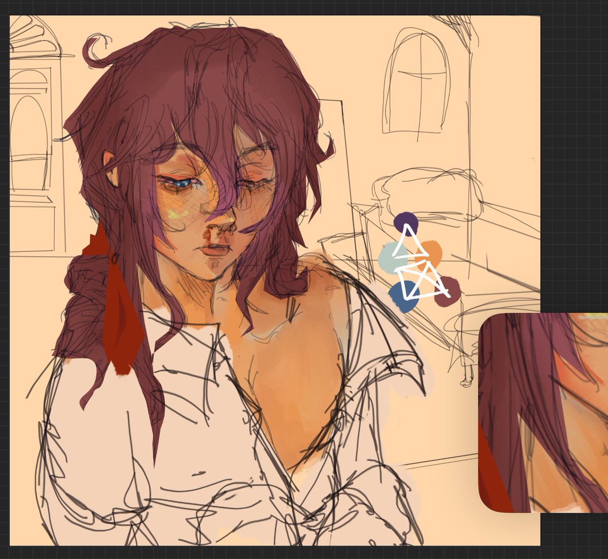 spadedwarren's tweet photo. There’s no way Im finishing this today so have a small preview 🥹🥹🥹 hbd Edgar 🫶 https://t.co/0ndicrPKrx