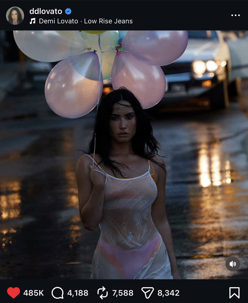 Demi’s post announcing “It’s Not That Deep (Unless You Want It To Be)” officially has more likes than the original album announcement post on Instagram