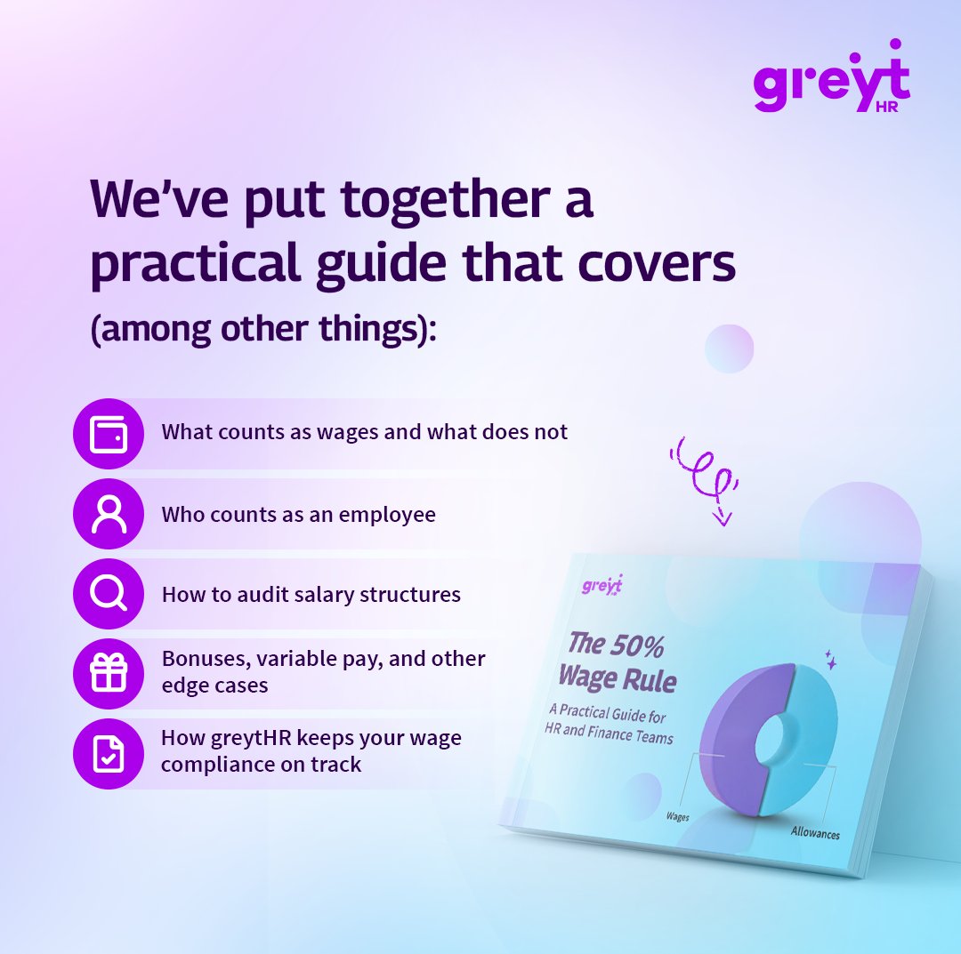 greythr2's tweet image. The Code on Wages changes how salary structures are interpreted.

Swipe through the carousel for a macro-level understanding.

👉 For details, download the detailed guide: shorturl.at/dLKwQ

#CodeOnWages #LabourLawReforms #HRCompliance  #EmployeeBenefits #greytHR