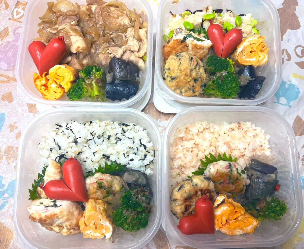 lum_cook's tweet photo. ～お弁当の～

最近作った子供弁当と和食健康大人弁当✨

#手作り弁当
#手作り料理
#料理記録
#キャラ弁
#健康弁当
#子供弁当
#彼弁当
#料理好きさんと繋がりたい https://t.co/JLg2dXEXHf