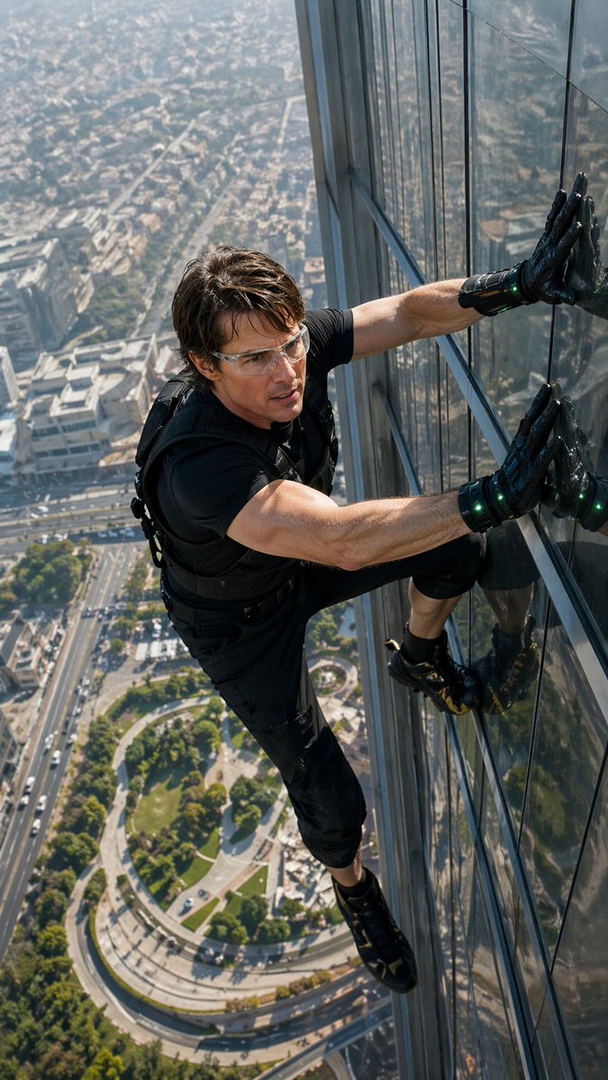 Gravity-Defying Ascent: The Urban Climber's Challenge - PromptGather image 1