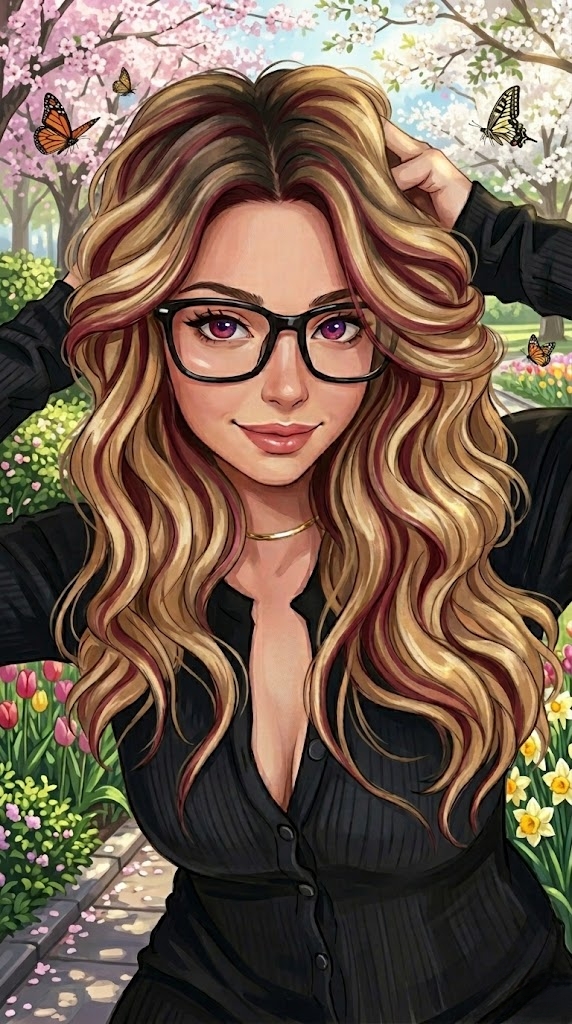 WaifuAI_Studio's tweet image. Pure spring vibes! 🌸🦋 Enjoying the beautiful weather and nature in the city park. How do you like my new look with the burgundy highlights? ✨

#SpringVibes #CityPark #SpringTime #Butterflies #AnimeArt #NewHair #BurgundyHair