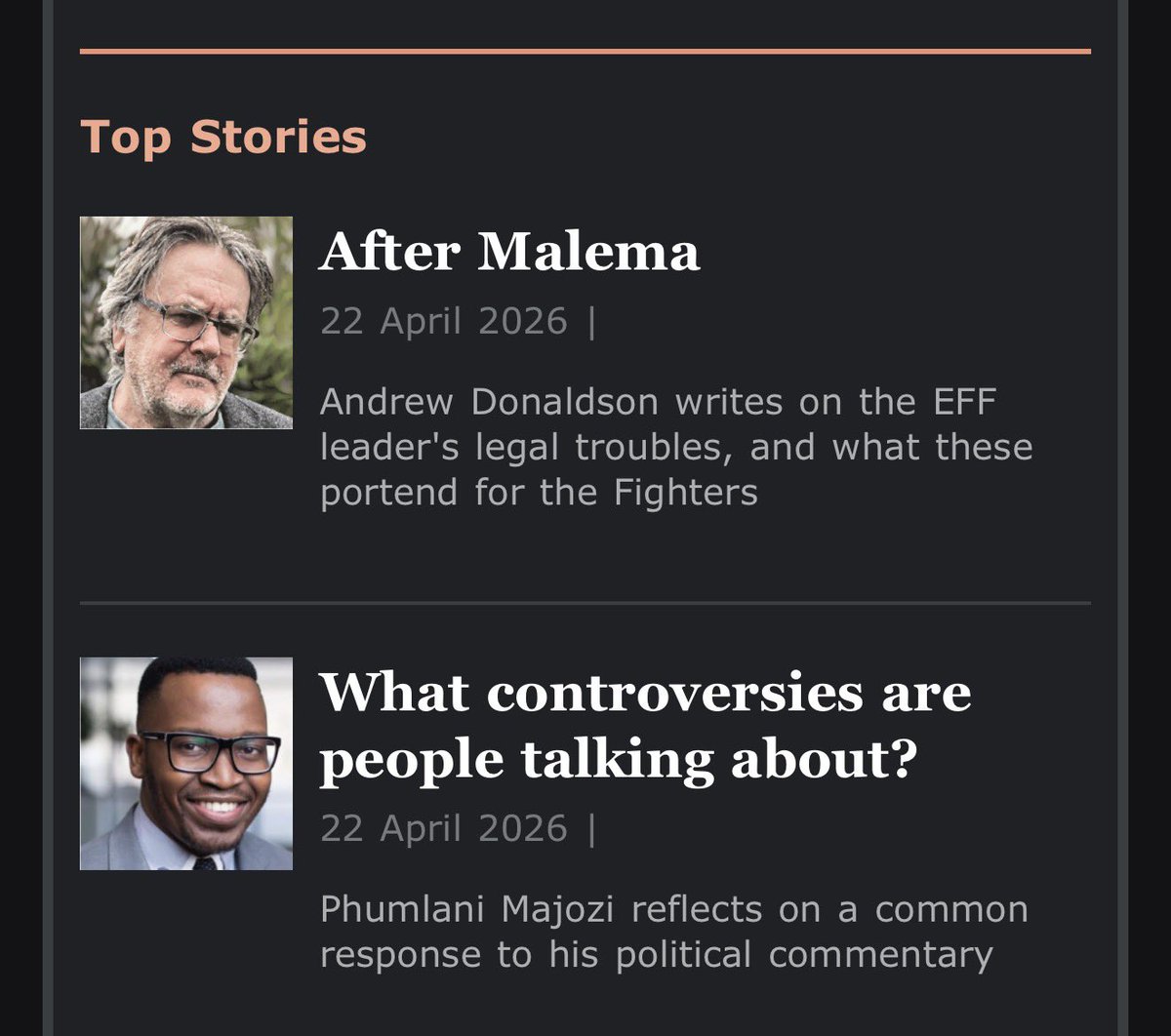 PhumlaniMMajozi's tweet image. My latest column is among the Top Stories on Politicsweb this afternoon. Enjoy! 

Link to column in the replies. ⬇️ #economy #politics #markets
