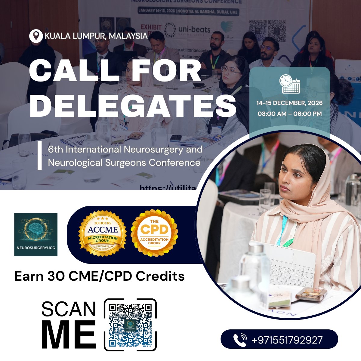 ThomasD27287's tweet image. Join us as a Delegate at the 6th International #Neurosurgery &amp;amp; #Neurological Surgeons Conference, from Dec 14–15, 2026, in Malaysia.

WhatsApp: wa.me/+971551792927
Register: …urosurgery.utilitarianconferences.com/registration